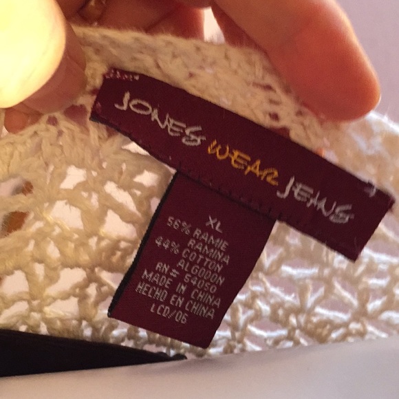 Jones Wear Jeans Tie Front Shrug size XL - Picture 4 of 5